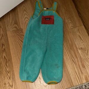 Patagonia fleece overalls.